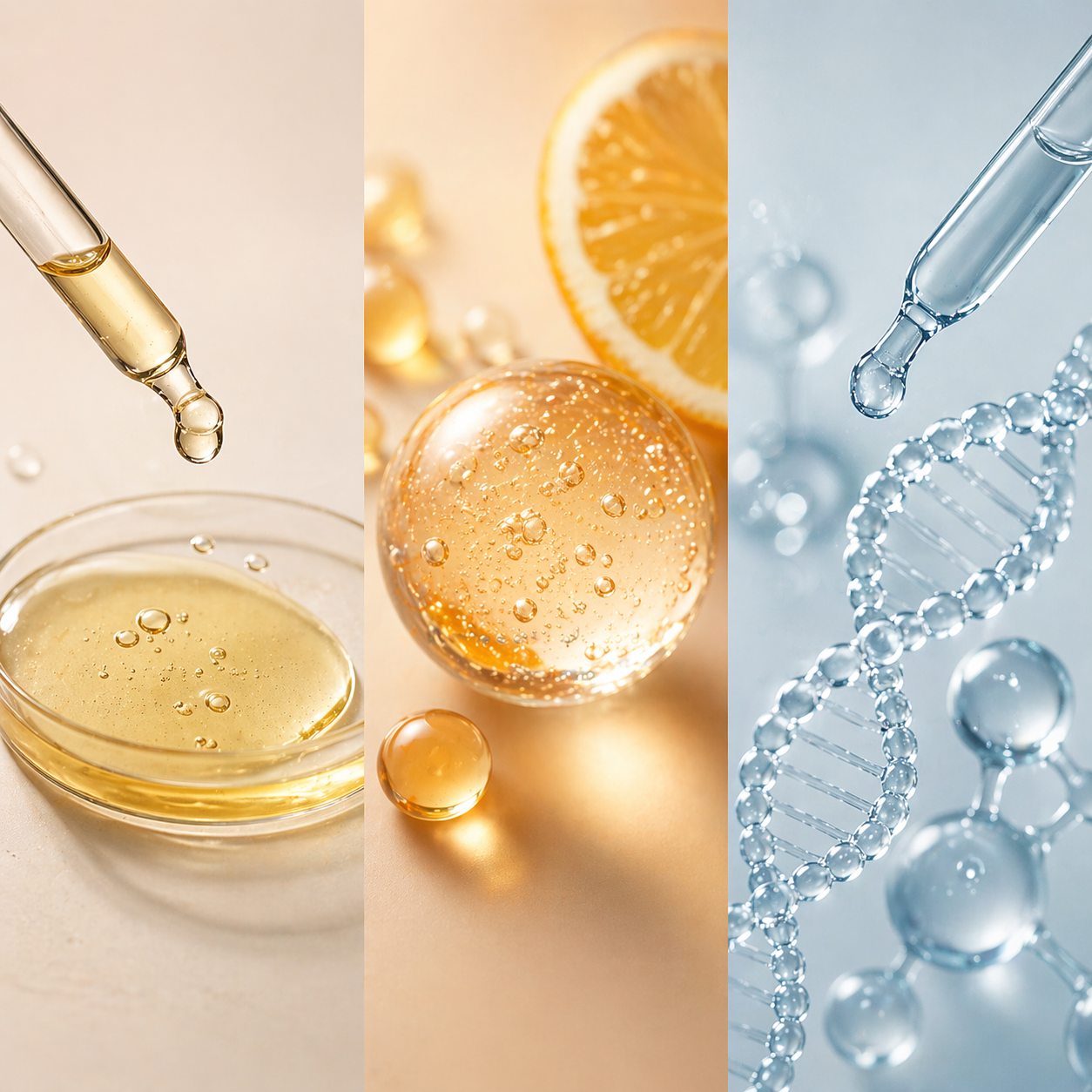 Retinolo, vitamina C, PDRN.